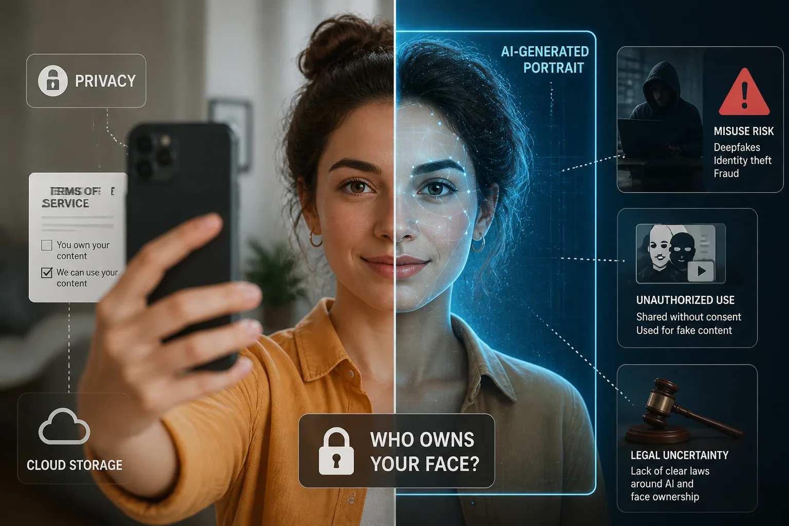 AI Selfies in 2026: Who Owns Your Face, Your Data, and the Images Apps Create?