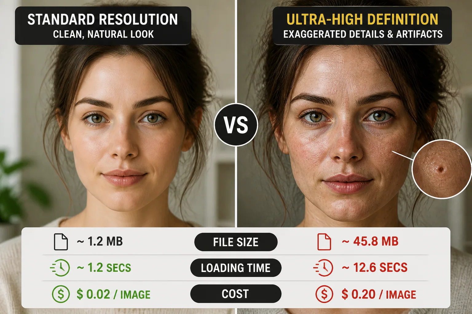 The Hidden Cost of Pixel Perfection: Why Ultra-High Definition AI Portraits Can Backfire