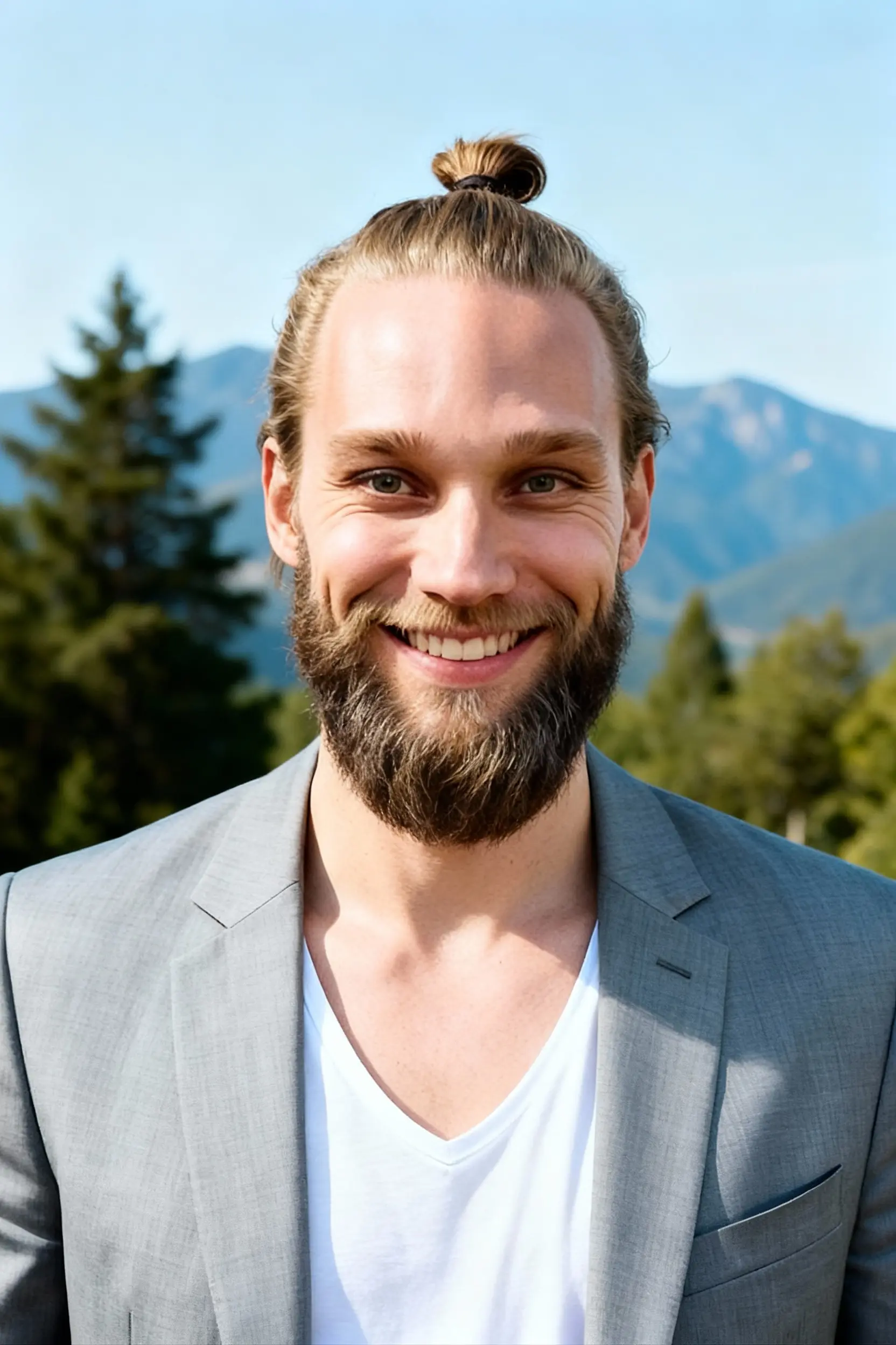 Selfie AI man portrait style Dating generated with the mobile app