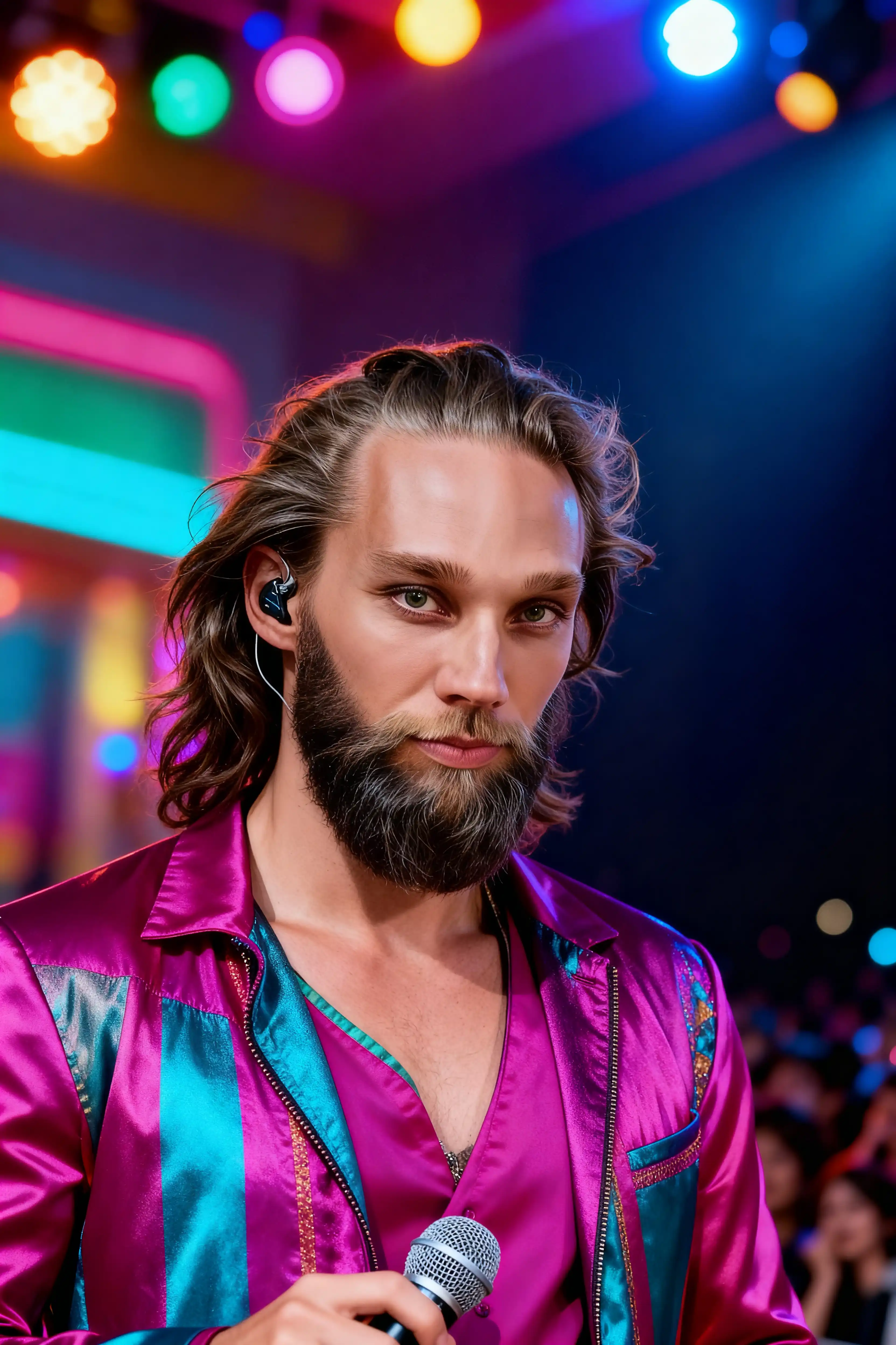 🎤 K-pop Stage AI Portrait example for men