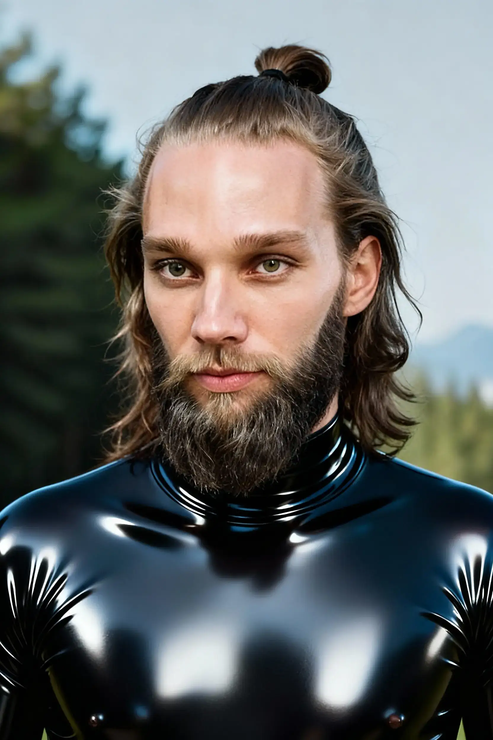 Sleek Latex AI Portraits AI portrait for man