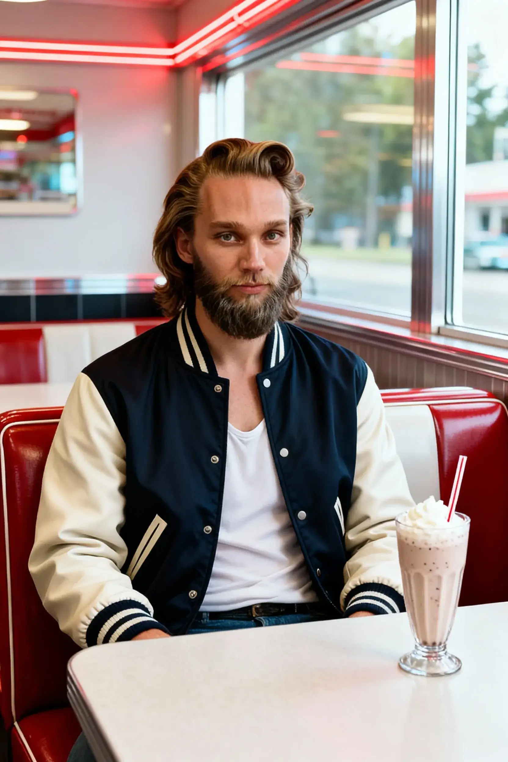 Retro Diner AI Portraits AI portrait for man