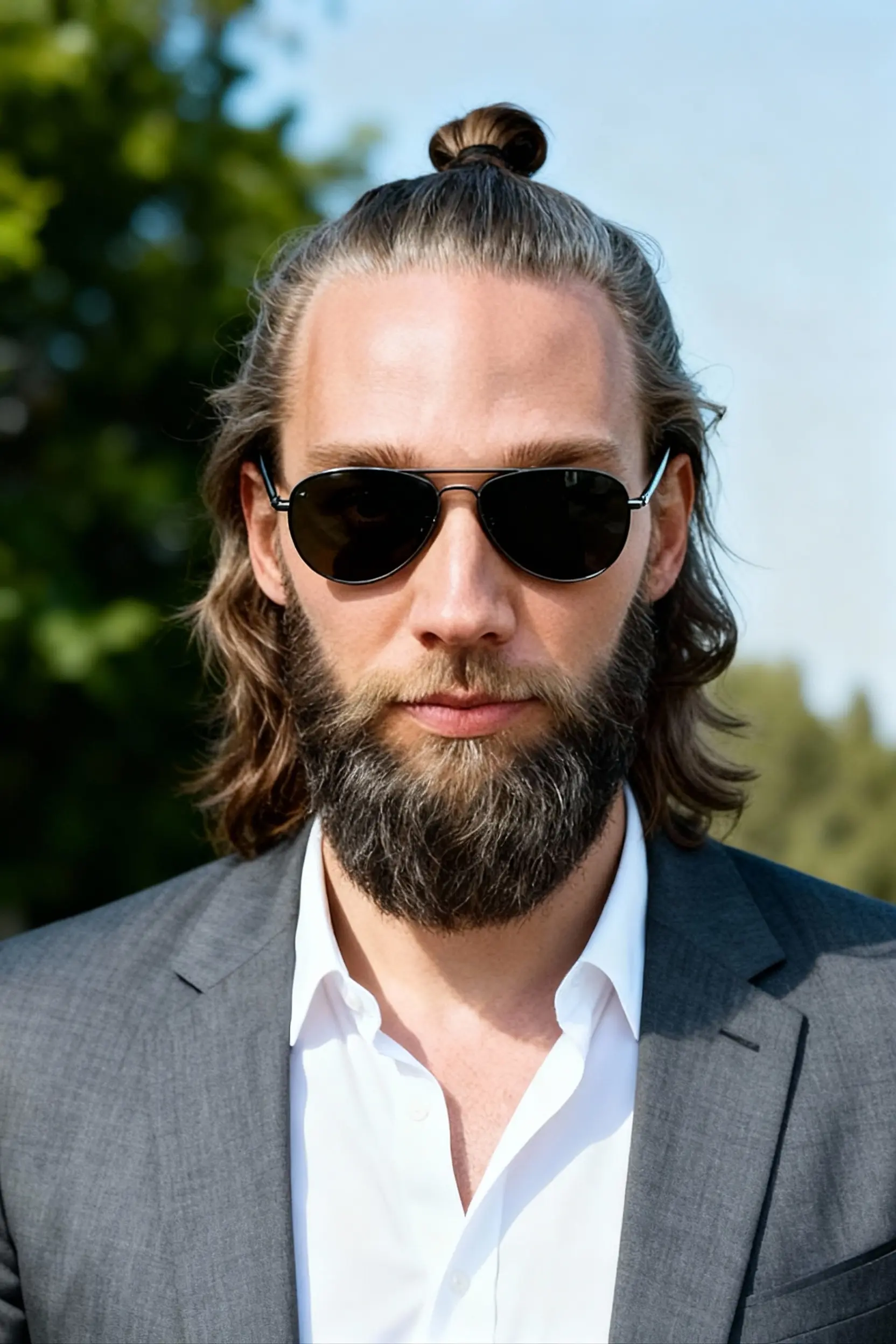 Selfie AI man portrait style Sunglasses generated with the mobile app