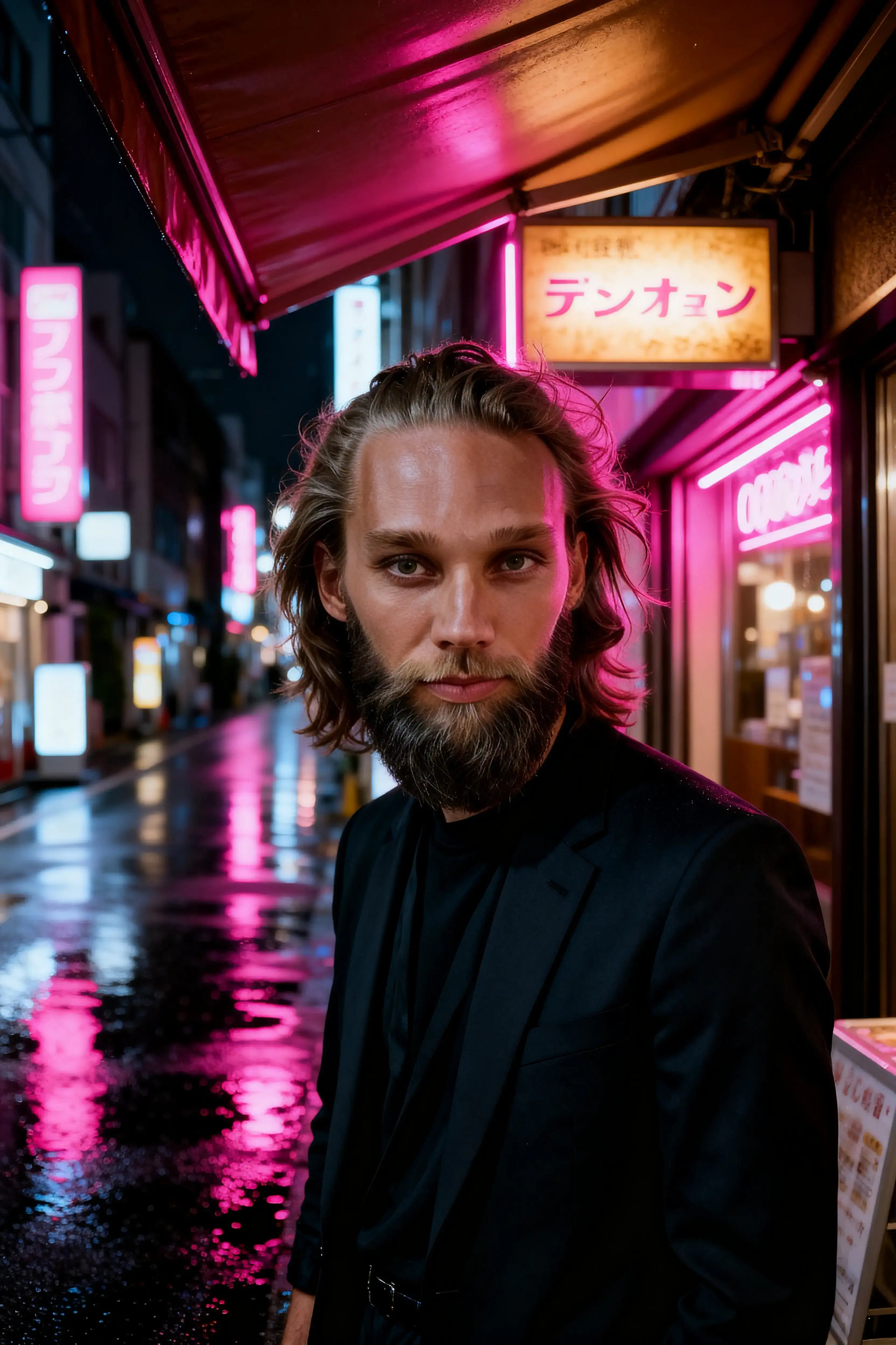 🌃 Tokyo Night AI Portrait example for men