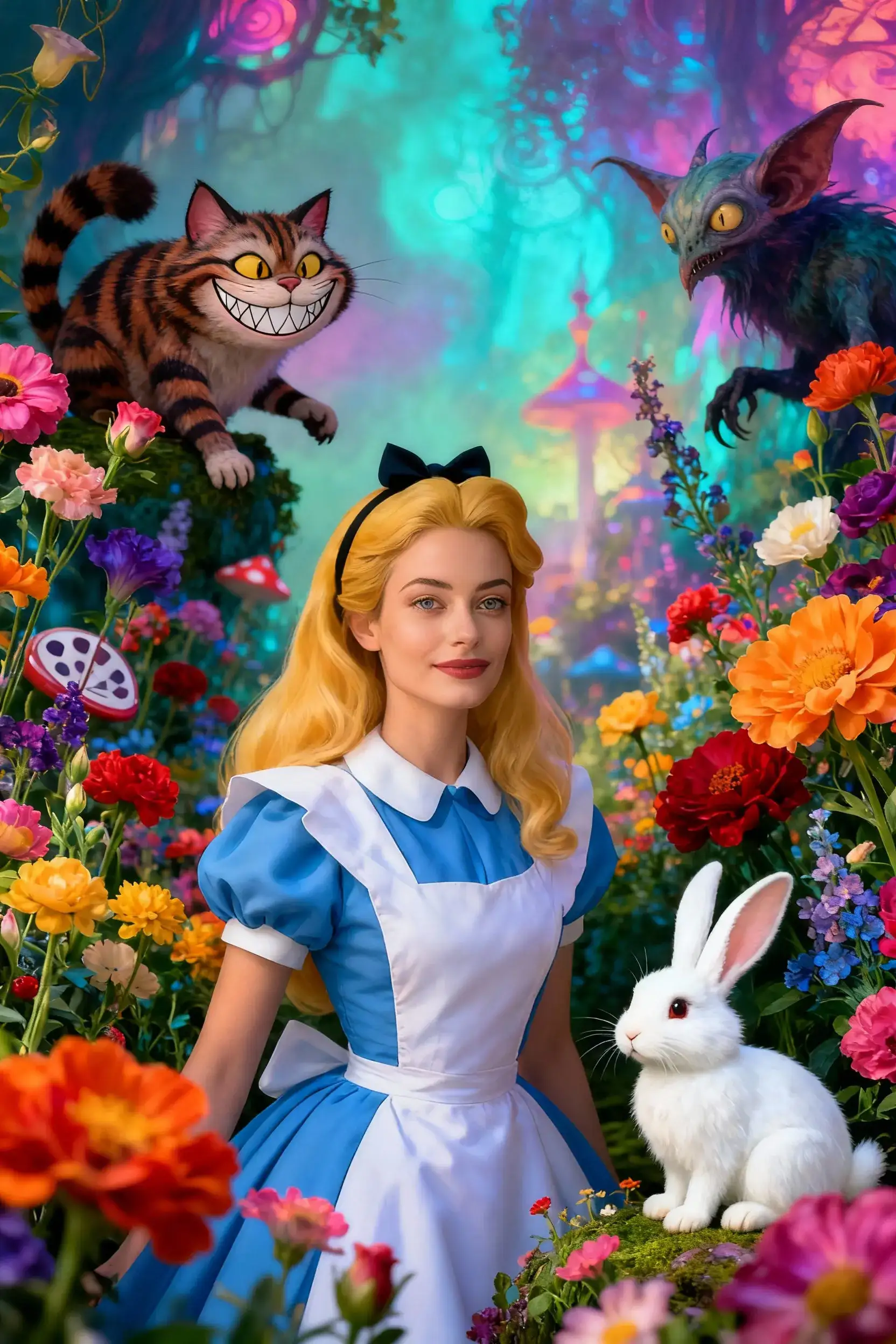 Alice in Wonderland style portrait