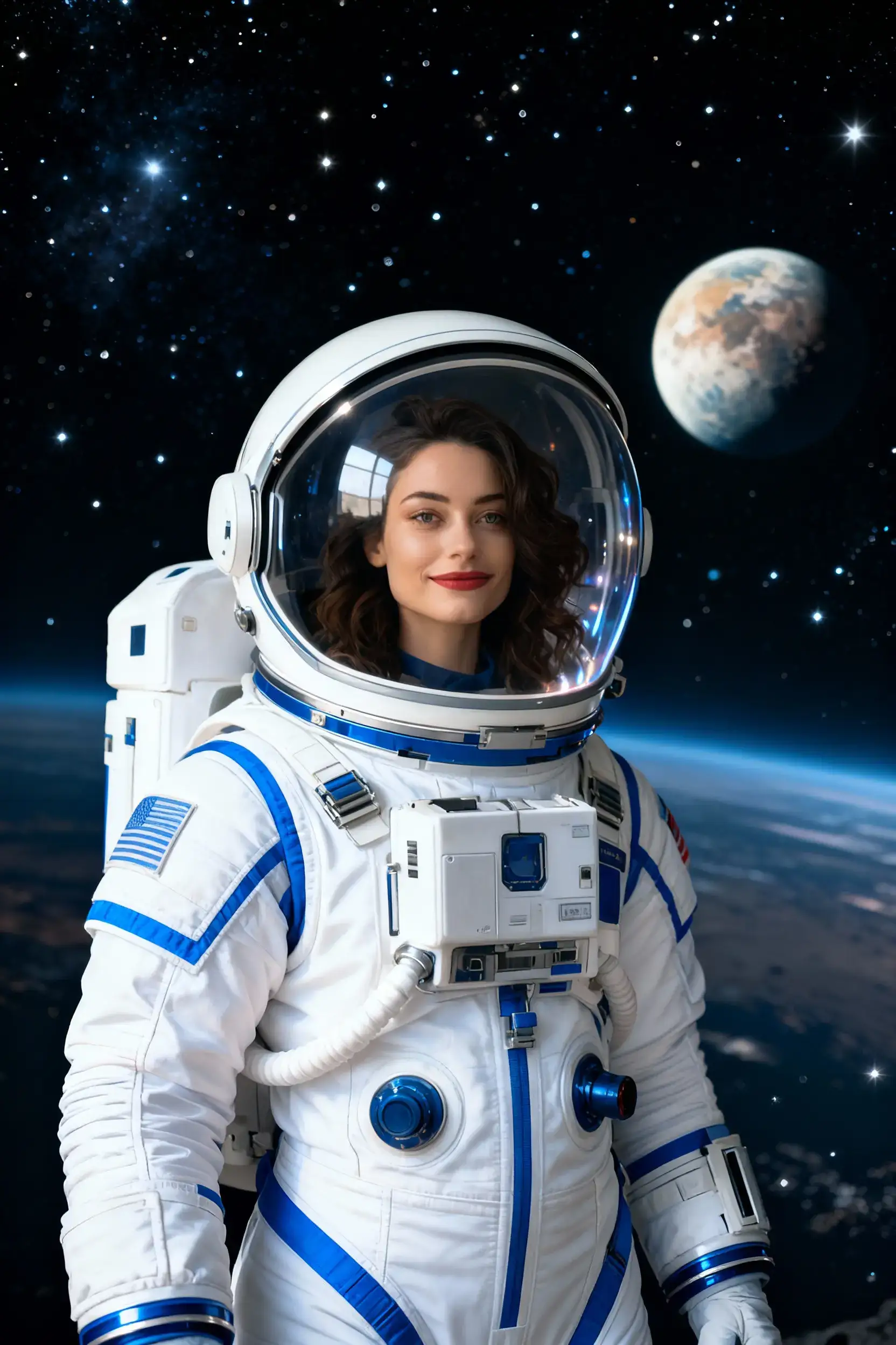 Space Explorer style portrait