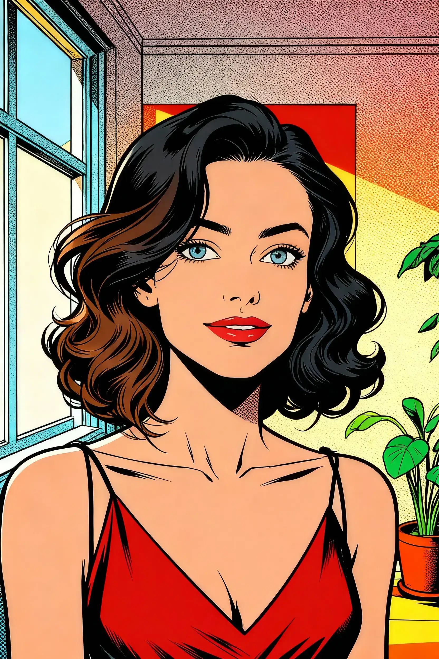 Comic Book Star AI Portraits AI portrait for woman