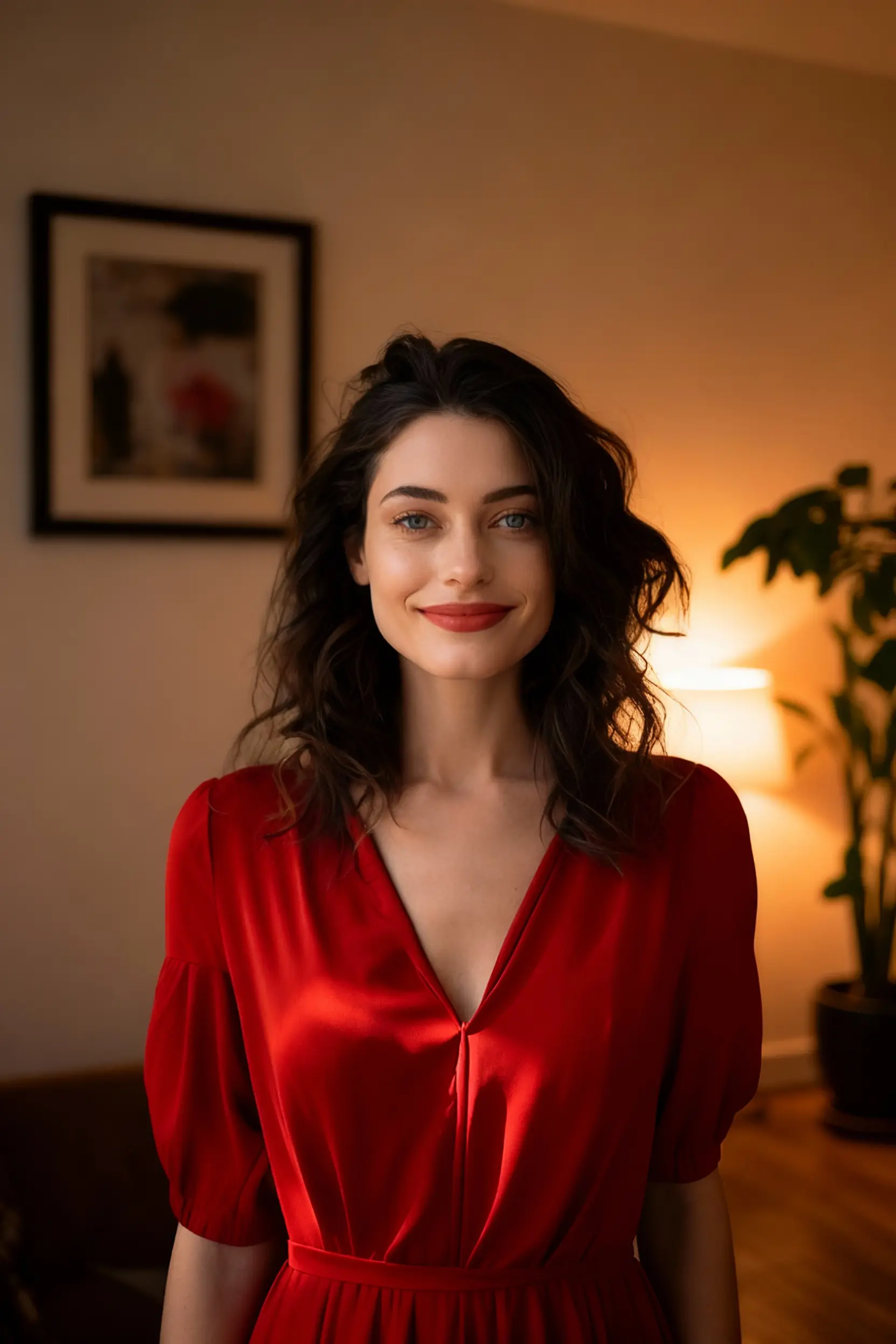 Selfie AI woman portrait style Dating generated with the mobile app