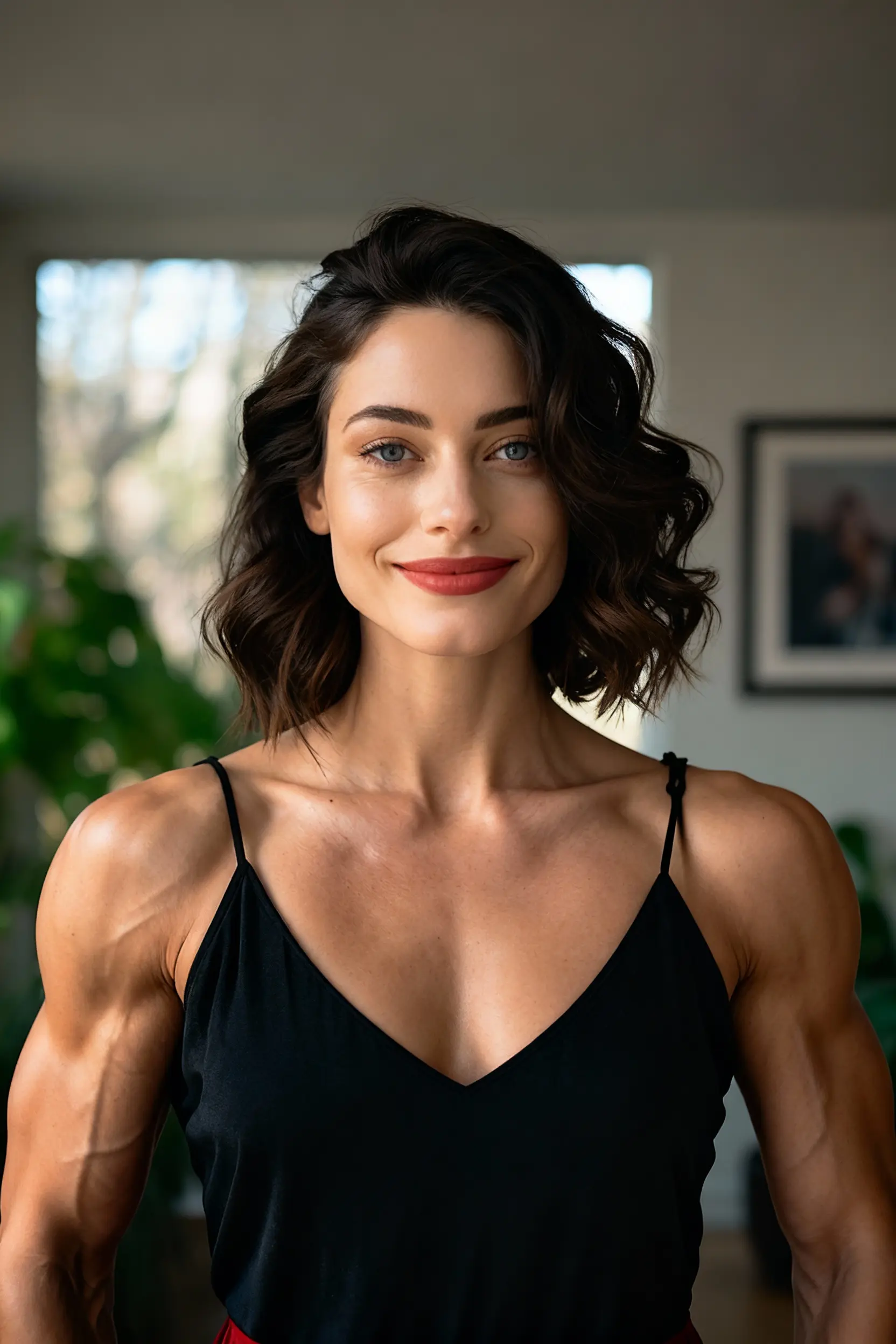 AI generated muscles style portrait