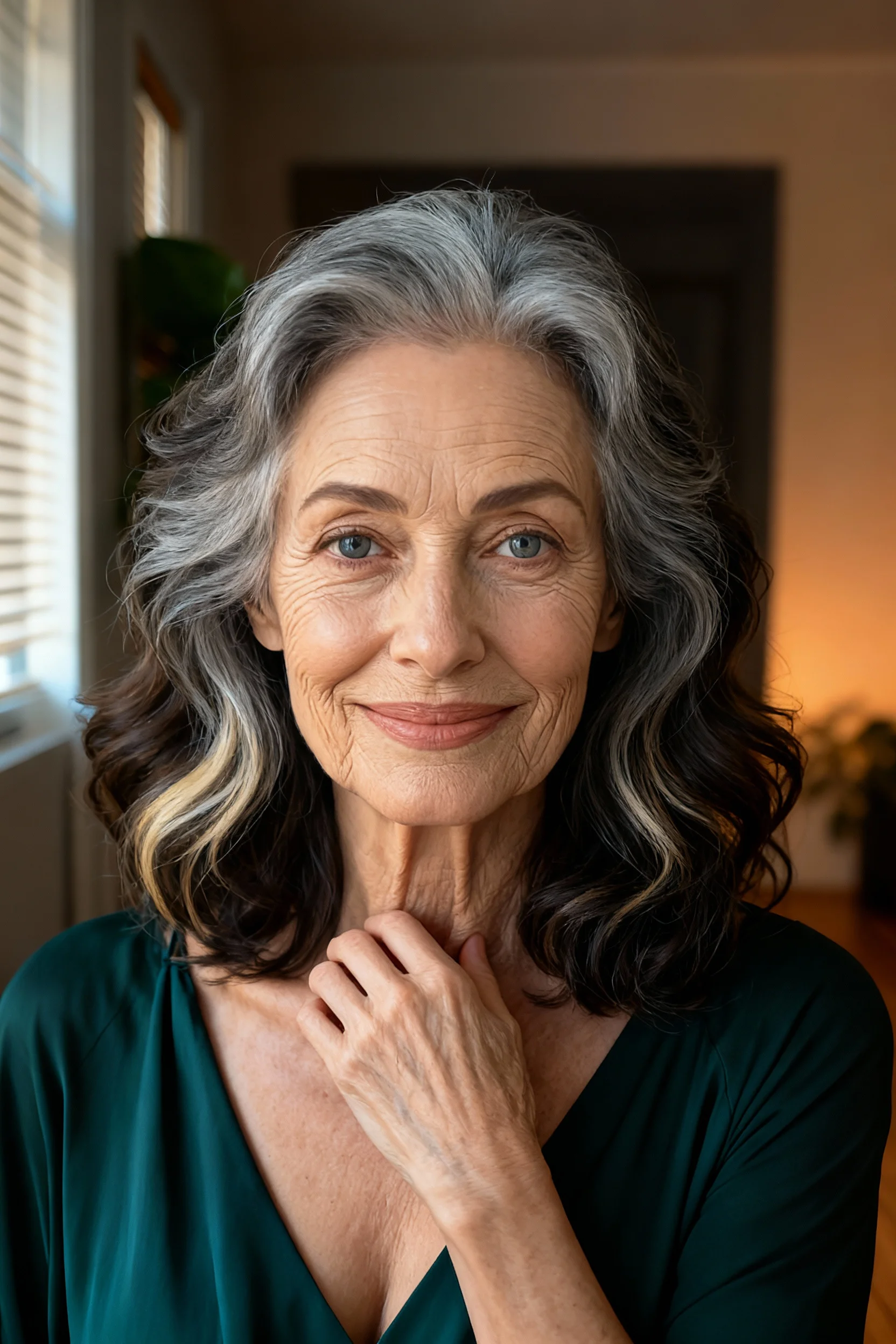 Selfie AI woman portrait style Old Self generated with the mobile app