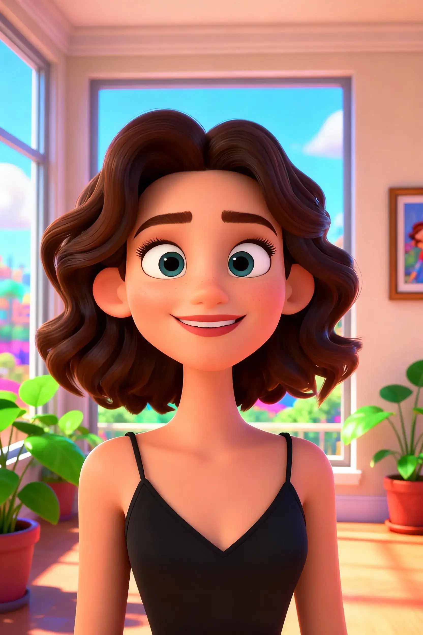 Pixar Character style portrait