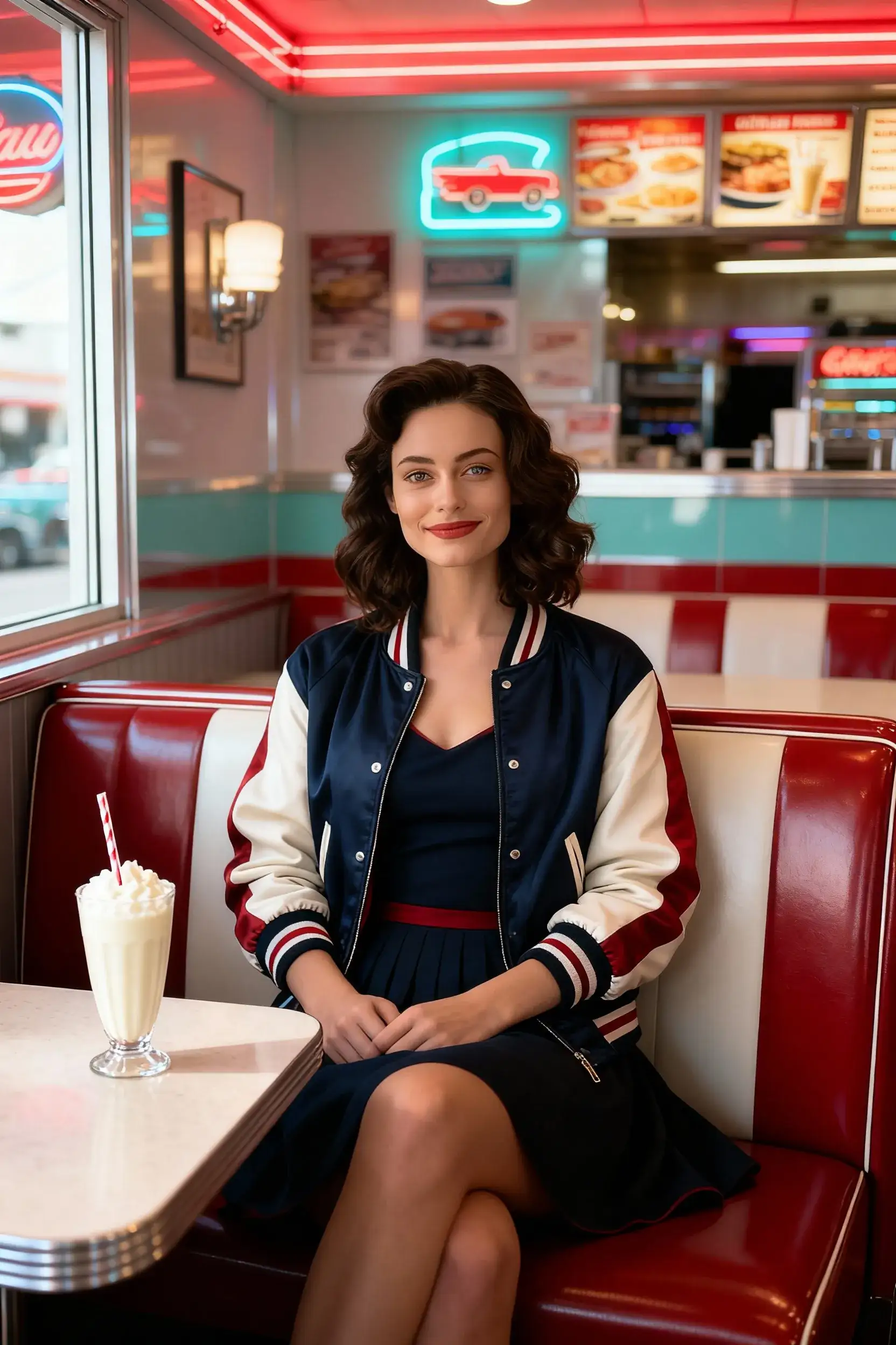 Retro Diner style portrait