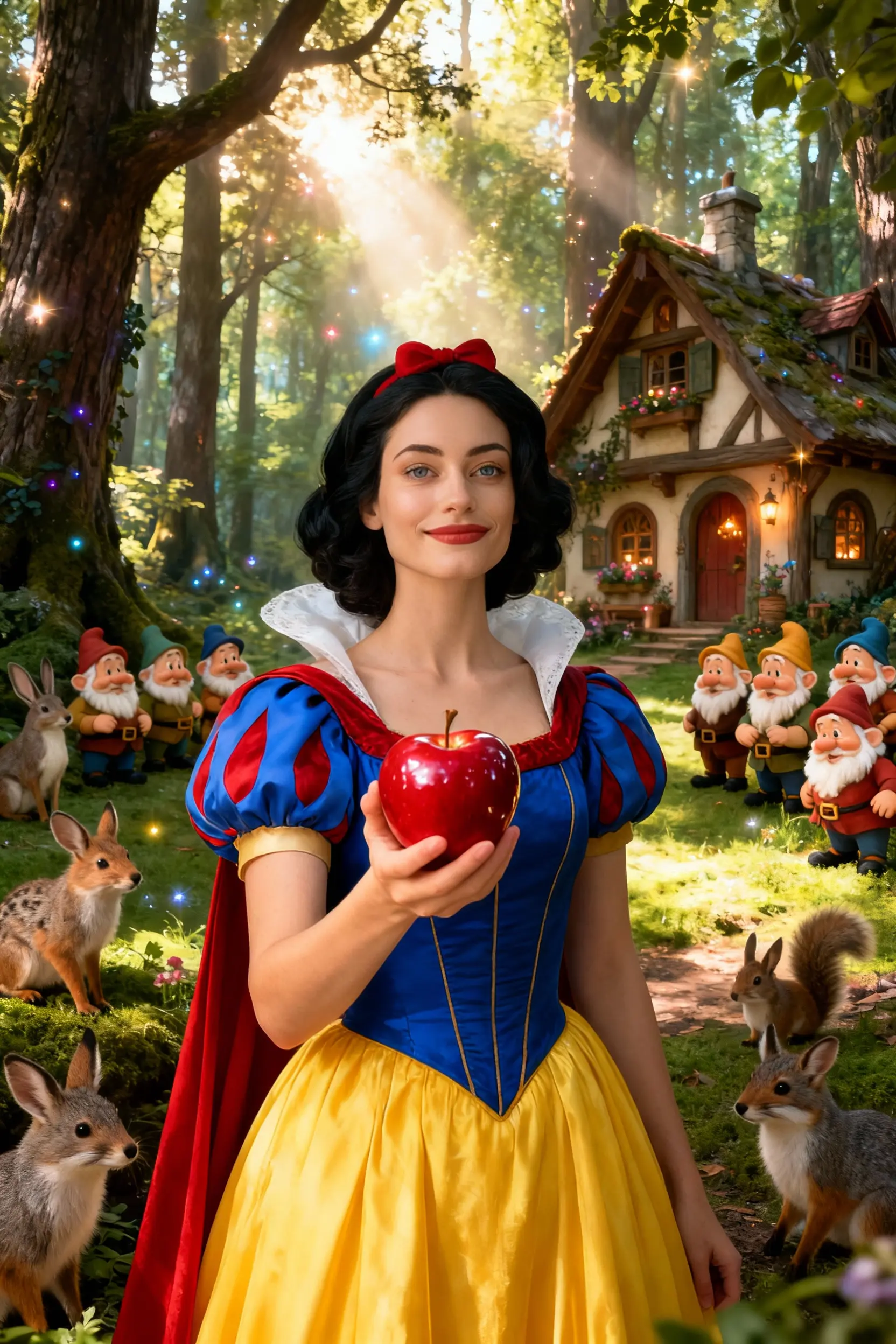 Selfie AI woman portrait style Snow White generated with the mobile app