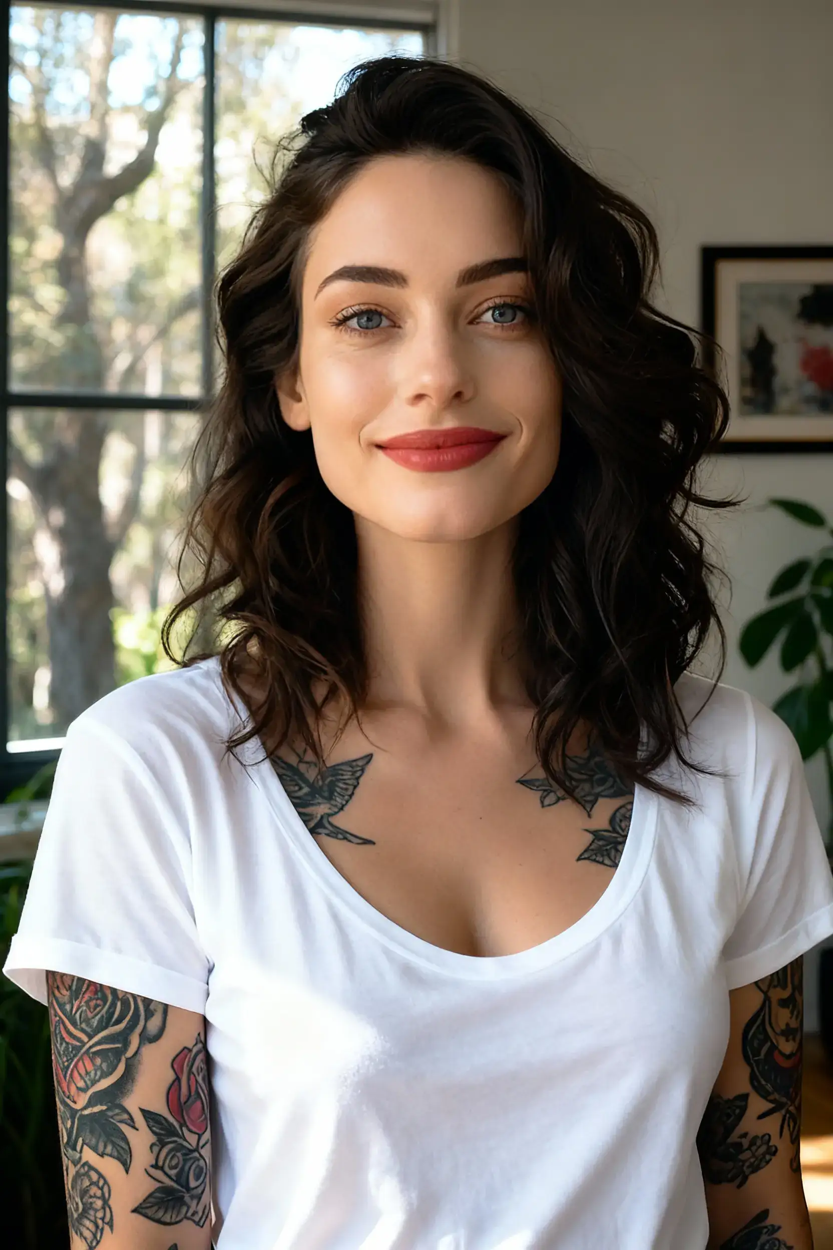 Tattooed style portrait